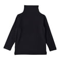thumbnail image 1 of WOYY Toddler Girls Long Sleeve Turtleneck T-Shirt Casual Solid Plain Undershirt, Black, 1 of 2
