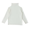 thumbnail image 1 of WOYY Toddler Girls Long Sleeve Turtleneck T-Shirt Casual Solid Plain Undershirt, White, 1 of 2