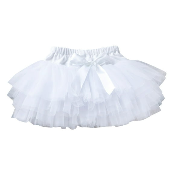 WOYY Toddler Girls Mesh Tutu Skirt Baby Bowknot Party Ballet Dance Skirt, Sizes 0-24M