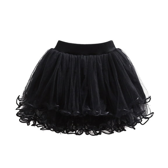 WOYY Toddler Girls Layered Tulle Skirt Casual Versatile Tutu Skirt Petticoat, Sizes 2-3