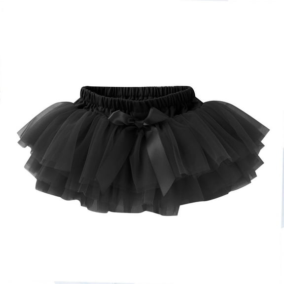 WOYY Toddler Girls Mesh Tutu Skirt Bowknot Party Princess Skirt Petticoat, Sizes 0-24M