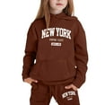 thumbnail image 1 of WOYY Toddler Girls New York Letter Print Hoodie Jogger Pants Set Sweatsuit, Sizes 2-3T, 1 of 3