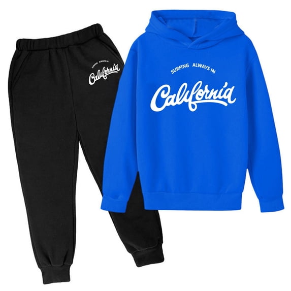 WOYY Toddler Girls Outfits Letter Print Hoodie Sweatpants Kids Sweatsuit, Sizes 3-4T
