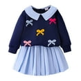 thumbnail image 1 of WOYY Toddler Girls Outfits School Bow Sweatshirt Pleated Skirt Set, 2 Piece, Sizes 2-3T, 1 of 8
