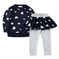 thumbnail image 1 of WOYY Toddler Girls Outfits Valentine's Day Outfit Hearts Print Sweatshirt Legging Skirt Set, Sizes 2-3T, 1 of 3