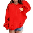 thumbnail image 1 of WOYY Toddler Girls Preppy Palm Hoodie Loose Soft Hooded Sweatshirt Casual Pullover, 1 of 5
