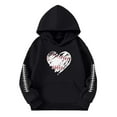 thumbnail image 1 of WOYY Toddler Girls Pullover Hoodie Casual Hooded Sweatshirt with Baseball Print, 1 of 3
