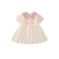 thumbnail image 1 of WOYY Toddler Girls Ruffle Bow Dress Summer Sweet Short Sleeve Dress, Sizes 3-4Y, 1 of 8