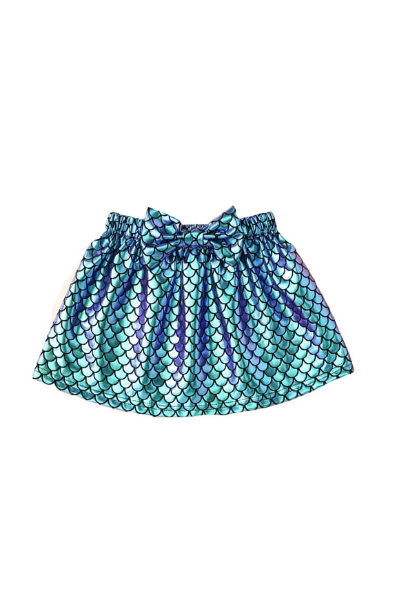 Toddler Girls Scale Print A-Line Skirt Bow Performance Dance Skirt, Sizes 2-6