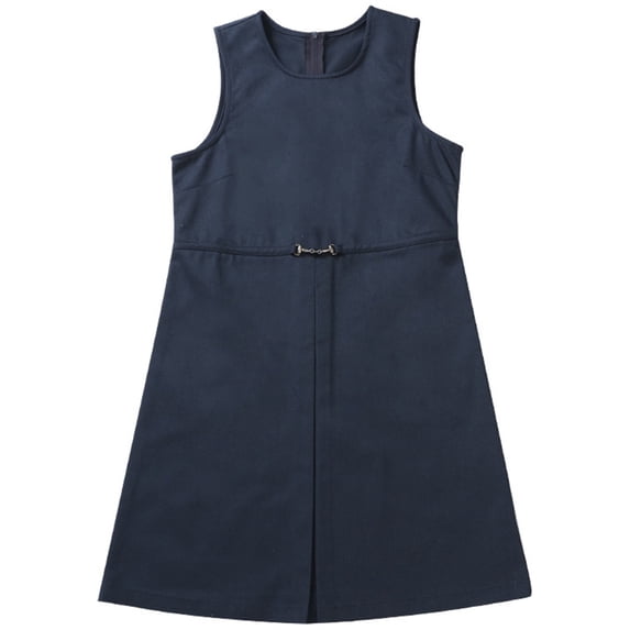 WOYY Toddler Girls School Uniform Tank Dress Sleeveless Midi Pinafore Dress, Sizes 12-13