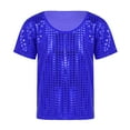 thumbnail image 1 of WOYY Toddler Girls Sequin Glitter T-Shirt Short Sleeve Party Carnival T Shirt, Sizes 4-7, 1 of 4
