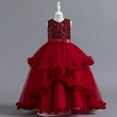 thumbnail image 1 of WOYY Toddler Girls Sequins Birthday Wedding Party Dress Princess Pageant Gown, Sizes 4-12, 1 of 6
