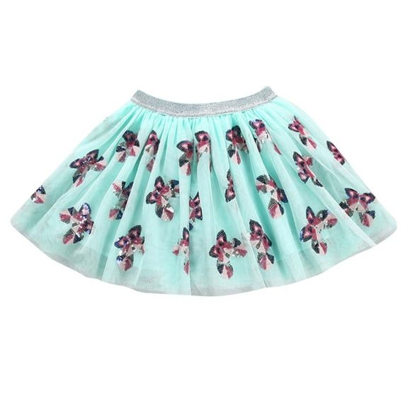 WOYY Toddler Girls Sequins Embroidery Ballet Tutu Skirt Birthday Party Skirt, Sizes 1-8