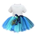 thumbnail image 1 of WOYY Toddler Girls Short Sleeve T-Shirt Tutu Skirt Set Party Outfits, Sizes 3-4, 1 of 5