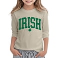 thumbnail image 1 of WOYY Toddler Girls St. Patrick's Day T-Shirt 3/4 Sleeve Crewneck T Shirt Top, Sizes 3-4T, 1 of 3