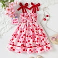 thumbnail image 1 of WOYY Toddler Girls Summer Cherry Print Smocked Dress with Tie Straps, Sizes 1-6, 1 of 5