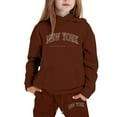 thumbnail image 1 of WOYY Toddler Girls Sweat Suit New York Printed Hoodie Jogger Pants Outfits, Sizes 3-4T, 1 of 3