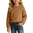 thumbnail image 1 of WOYY Toddler Girls Sweater Solid Crewneck Casual Knit Pullover Top, Sizes 4-5T, 1 of 4