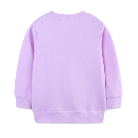 WOYY Toddler Girls Sweatshirt Cute Animal Embroidery Soft Cotton Pullover, Sizes 4-5T