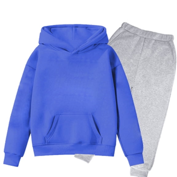 WOYY Toddler Girls Sweatsuit Solid Casual Unisex Hoodie Sweatpants Outfits, Sizes 2-3T