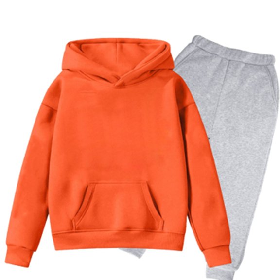 WOYY Toddler Girls Sweatsuit Solid Casual Unisex Hoodie Sweatpants Outfits, Sizes 4-5T