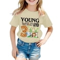 thumbnail image 1 of WOYY Toddler Girls T-Shirt Animal Print Short Sleeve T Shirt Casual Summer Tee, Sizes 1-2T, 1 of 3