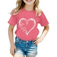 thumbnail image 1 of WOYY Toddler Girls T-Shirt Valentine's Day Short Sleeve T Shirt Graphic Tee, Sizes 0-1, 1 of 3