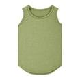 thumbnail image 1 of WOYY Toddler Girls Tank Top Solid Loose Crewneck Sleeveless Shirt Summer Tops, 1 of 4