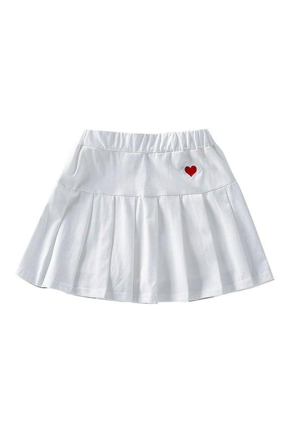 Toddler Girls Tennis Skorts Pleated High Waisted Athletic Mini Skirt, Sizes 3-4