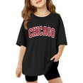 thumbnail image 1 of WOYY Toddler Girls Tshirt Letter Print Short Sleeve Loose T Shirt Summer Casual T-Shirt, 1 of 5