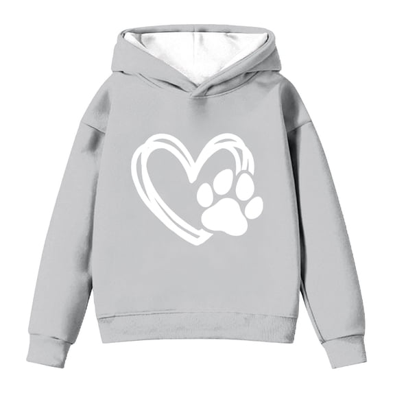 WOYY Toddler Girls Valentine's Day Hoodie Heart Print Hooded Sweatshirt, Sizes 1-2T
