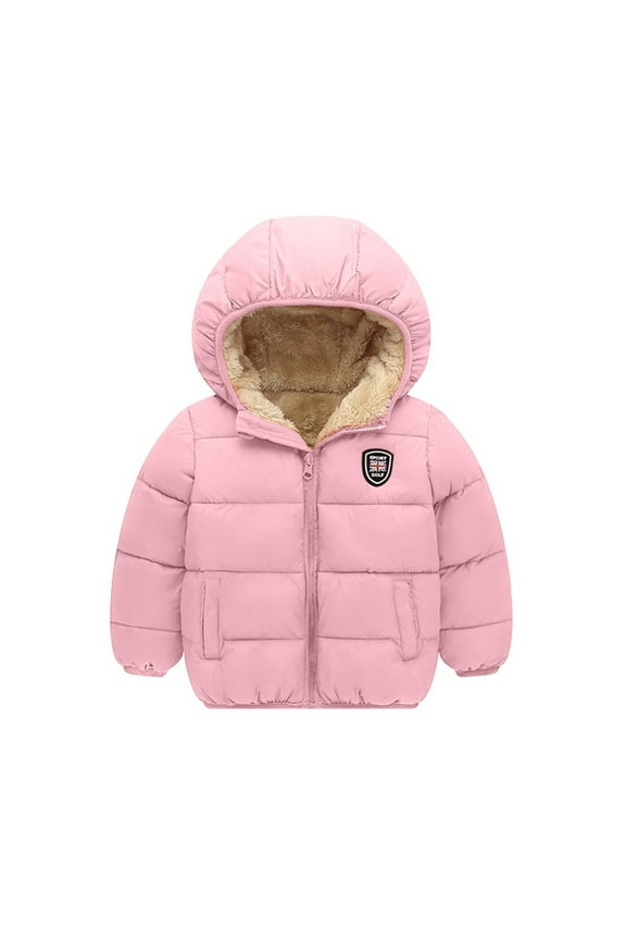 Toddler Girls Winter Puffer Coat Kids Hooded Jacket Outerwear, Sizes 3-4T