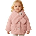 thumbnail image 1 of WOYY Toddler Girls Winter Sherpa Coat Soft Warm Outerwear Jacket, Sizes 3-4T, 1 of 8