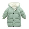 thumbnail image 1 of WOYY Toddler Girls Winter Long Down Coat Thick Warm Outerwear Padded Jacket, Sizes 2-3T, 1 of 6