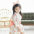 thumbnail image 1 of WOYY Toddler Girls Yukata Kimono Dress Allover Print Japanese Dress, Sizes 1-6, 1 of 3