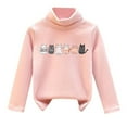 thumbnail image 1 of WOYY Turtleneck T-Shirt for Girls Cartoon Cat Print Long Sleeve T Shirt Pullover Undershirt, 1 of 2