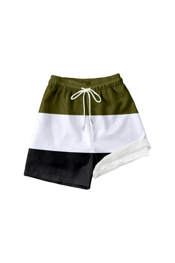 Tween Boys Beach Swimming Trunks Compression Liner Stretch Board Shorts, Sizes 14-16Y