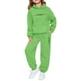 thumbnail image 1 of WOYY Tween Girls Outfits California Print Fleece Hoodie Joggers Sweatsuit, Sizes 11-12, 1 of 3