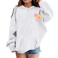 thumbnail image 1 of WOYY Tween Girls Preppy Palm Hoodie Loose Soft Hooded Sweatshirt Casual Pullover, 1 of 5