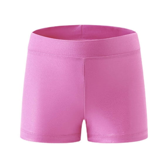 WOYY Tween Girls Stretchy Active Dance Shorts Elastic Waist Play Shorts, Sizes 14-15Y