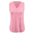 thumbnail image 1 of WOYY Tween Girls Summer V Neck Tank Top Solid Color Relaxed Fit Sleeveless Shirt Tops, 1 of 4