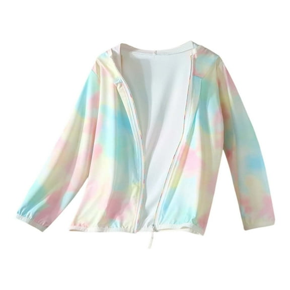 WOYY Tween Girls Sun Protection Shirt Summer Lightweight Breathable Jacket, Sizes 2-16