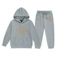 thumbnail image 1 of WOYY Tween Girls Sweatsuit Letter Fleece Hoodie Sweatpants Clothes Set, Sizes 12-13, 1 of 2
