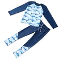 thumbnail image 1 of WOYY Two Piece Swimsuit for Boys Long Sleeve Rash Guard Pants UPF 50+ Bathing Suit, Sizes 3-12, 1 of 2