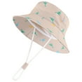 thumbnail image 1 of WOYY UPF 50+ Dinosaur Print Sun Hat Wide Brim Adjustable Bucket Hats for Baby Boys Girls, 1 of 2