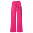 thumbnail image 1 of WOYY Wide Leg Sweatpants for Girls Bow Lightweight Straight Loose Jogger Pants, Sizes 4-13, 1 of 3