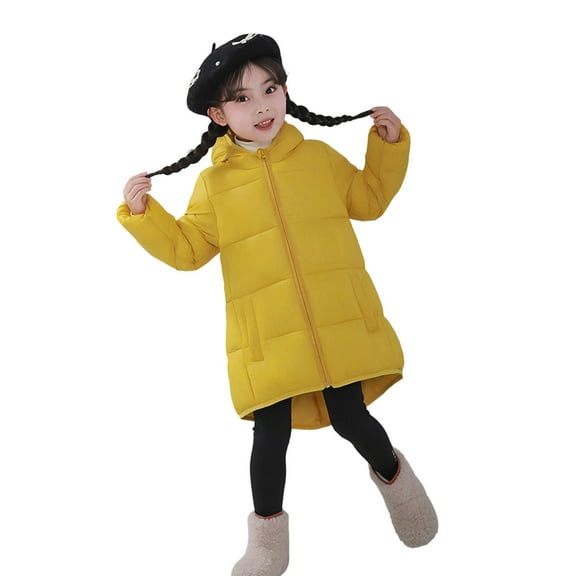 WOYY Winter Boys Girls Dinosaur Long Down Coat Lightweight Winter Outerwear, Sizes 2-3T