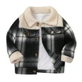 thumbnail image 1 of WOYY Winter Boys Jacket Plaid Soft Sherpa Lined Coat Fall Outerwear, Sizes 18-24M, 1 of 6