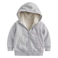 thumbnail image 1 of WOYY Winter Girls Fleece Jacket Zip Up Hooded Coat Casual Soft Warm Hoodie Outerwear, 1 of 4