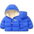 thumbnail image 1 of WOYY Winter Infant Boys Coat Fleece Warm Puffer Jacket Kids Zip Up Outerwear, Sizes 18-24M, 1 of 2